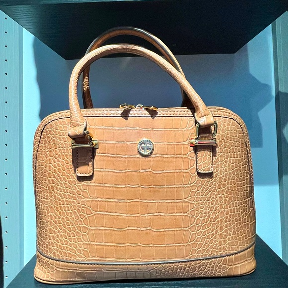 Giani Bernini Croc Embossed Medium Dome Satchel - Picture 1 of 7